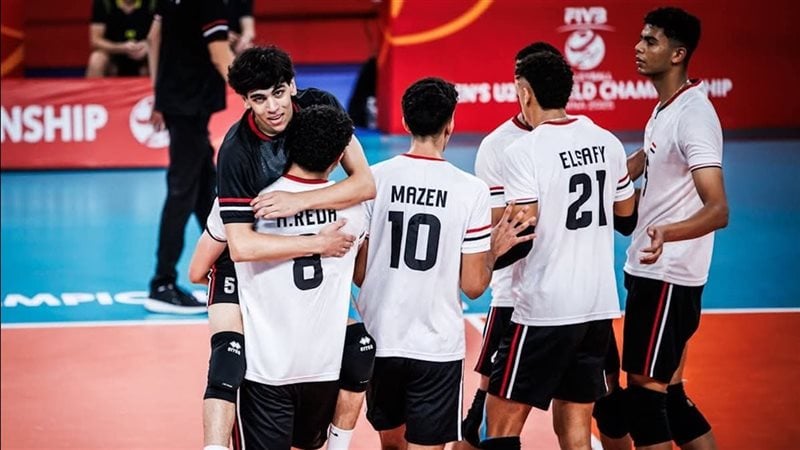 شباب الفراعنة يهزمون الصين ويتأهلون إلى دور الـ16 في مونديال الطائرة